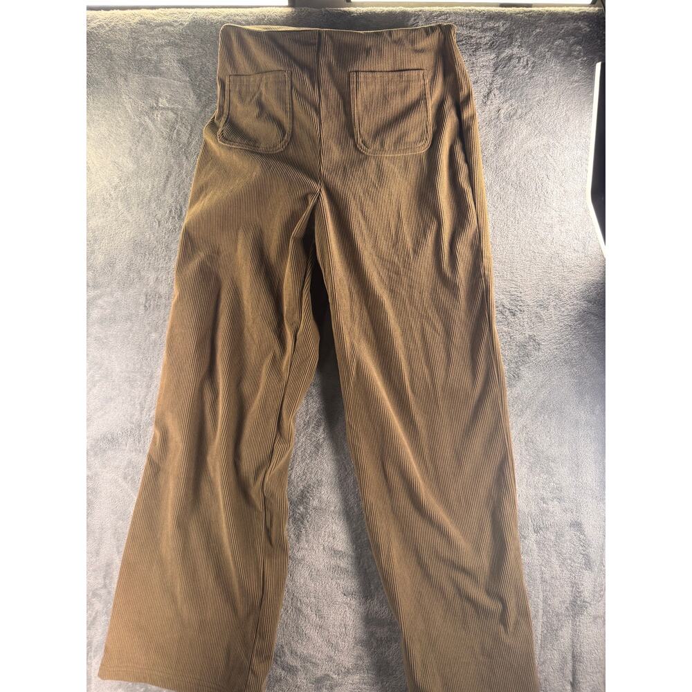 Sincerely Jules Corduroy Wide Leg Overall Jumpsuit Olive Brown Women’s M - Picture 12 of 12